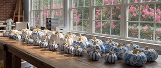 Hand-Painted Chinoiserie Pumpkins: The Art of Fall Decor, Made by Hand