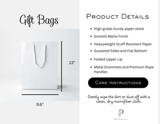 Green Toile Gift Bag | Luxury Gift Bag by JOSIL Paperie