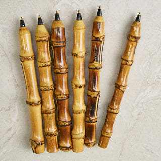 Bamboo Root Pens, Set of 3 | Luxury Chinoiserie Desk Accessories