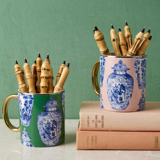 Bamboo Root Pens, Set of 3 | Luxury Chinoiserie Desk Accessories