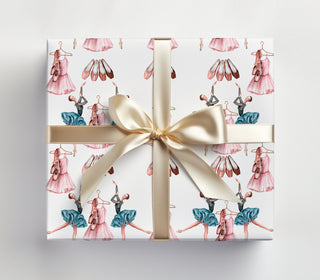 Ballerina Gift Wrap - (Teal Tutu) | Luxury Wrapping Paper by JOSIL Paperie