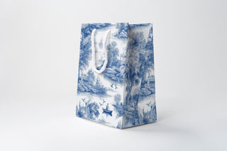 Blue Toile Gift Bag | Luxury Gift Bag by JOSIL Paperie