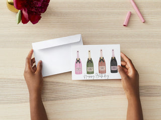 Champagne Bottle Birthday Card