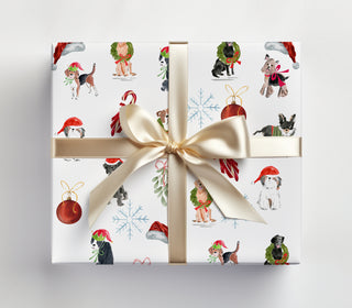 Christmas Dogs Gift Wrap | Luxury Wrapping Paper by JOSIL Paperie