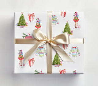 Christmas Girl Gift Wrap | Luxury Wrapping Paper by JOSIL Paperie