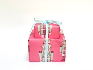Dark Pink Nutcracker Gift Wrap