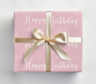 Pink Birthday Gift Wrap | Luxury Wrapping Paper by JOSIL Paperie