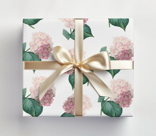 Pink Hydrangea Wrapping Paper