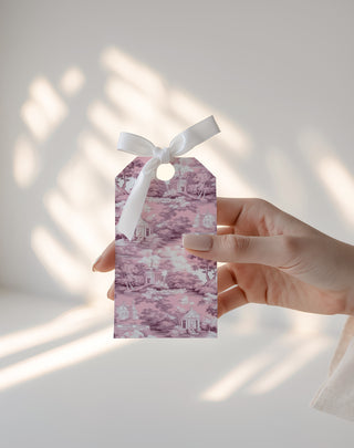 Pink Toile (oversized) Gift Tags | Gift Tags by JOSIL Paperie