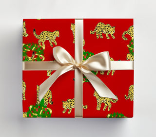 Red Leopard Gift Wrap