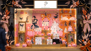Bewitching Bows Halloween Wrapping Paper – Blush Witches & Ghosts (Set of 3 Sheets