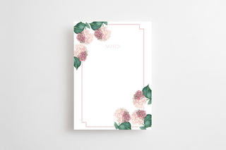 Pink Hydrangea Notepad