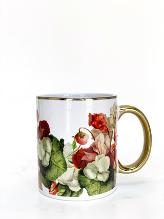 floral coffee cup