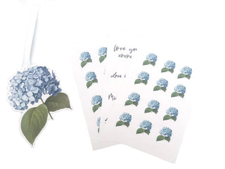 Blue Hydrangea Sticker Sheets