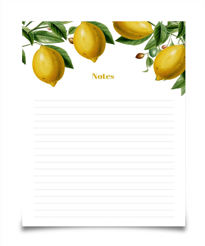 Large Lemon Notepad – JOSIL Paperie